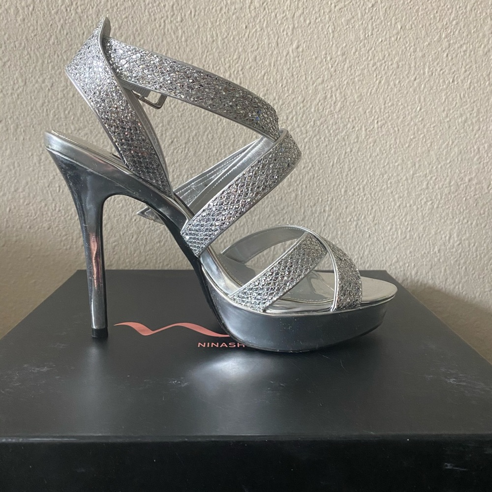 Silver Prom/Wedding shoes